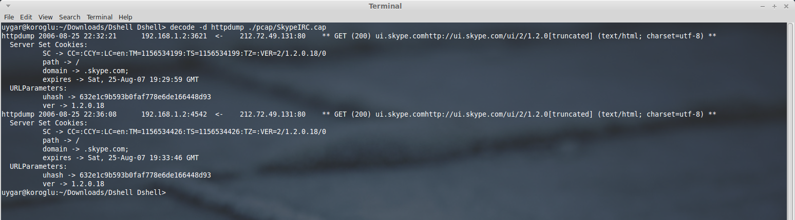 dshell httpdump